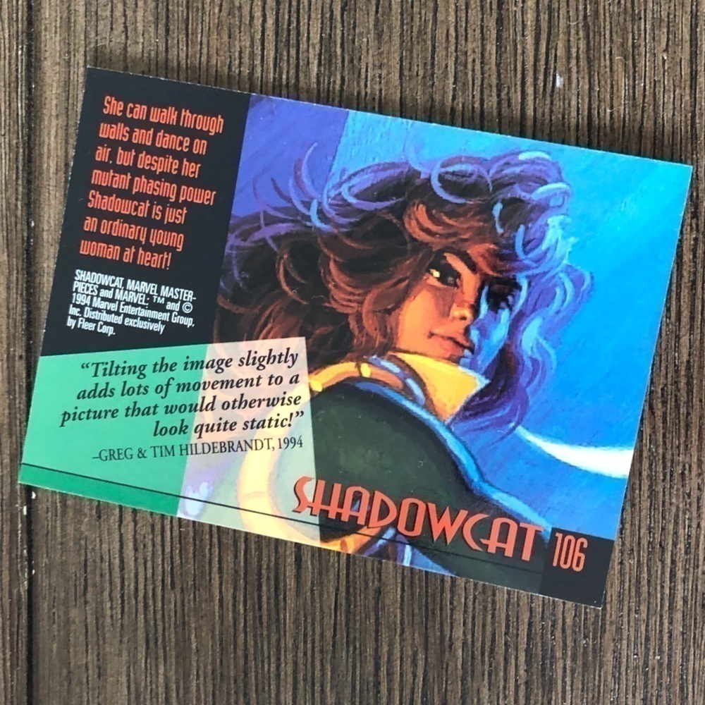 ’94 Marvel Masterpieces trading card: Shadowcat #106 - Picture 2 of 2